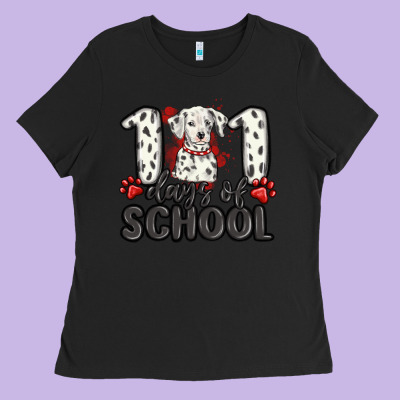 101 Days Of School Ladies Tee Designed By Maliassmallbusiness