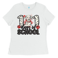 White 101 days of school Ladies Tee - MaliasSmallBusiness