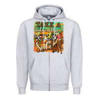 Heather Grey take a ride on the wild side Zipper Hoodie - OliviaCreatesArt