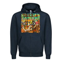 Navy take a ride on the wild side Zipper Hoodie - OliviaCreatesArt