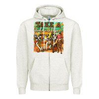 Oatmeal Heather take a ride on the wild side Zipper Hoodie - OliviaCreatesArt