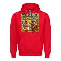 Red take a ride on the wild side Zipper Hoodie - OliviaCreatesArt