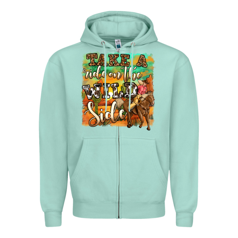 Take A Ride On The Wild Side Zipper Hoodie by OliviaCreatesArt | Teevron