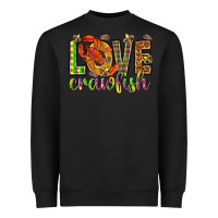 Black Mardi Gras love Crawfish Heavyweight Sweatshirt - HowdyJamesFarm