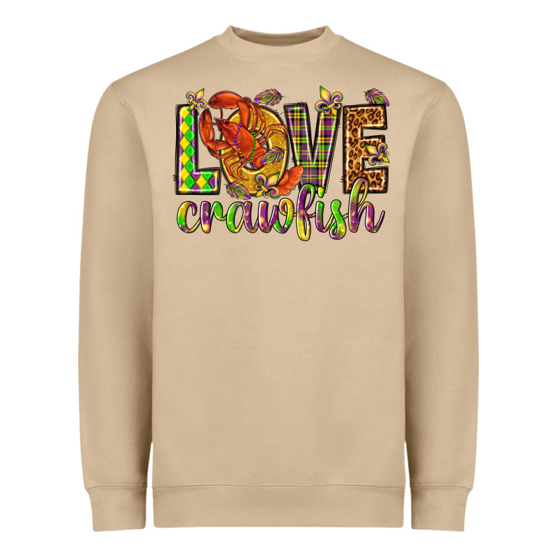 Mardi Gras Love Crawfish Heavyweight Sweatshirt by HowdyJamesFarm | Teevron