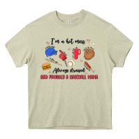 Mossy i'm a hot mess,always stressed,and proudly a baseb Heavy Core Tee - MaliasSmallBusiness