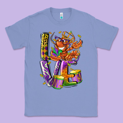 Mardi Gras Love Classic Tee Designed By Lillyallendesigns