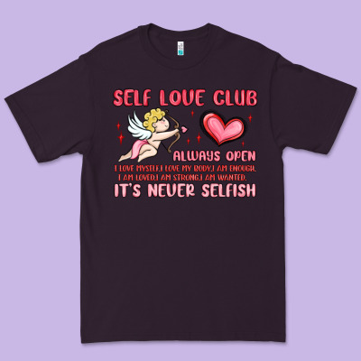 Self Love Club Premium Tee Designed By Maliassmallbusiness