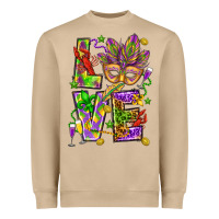 Mushroom Mardi Gras love Heavyweight Sweatshirt - HowdyJamesFarm