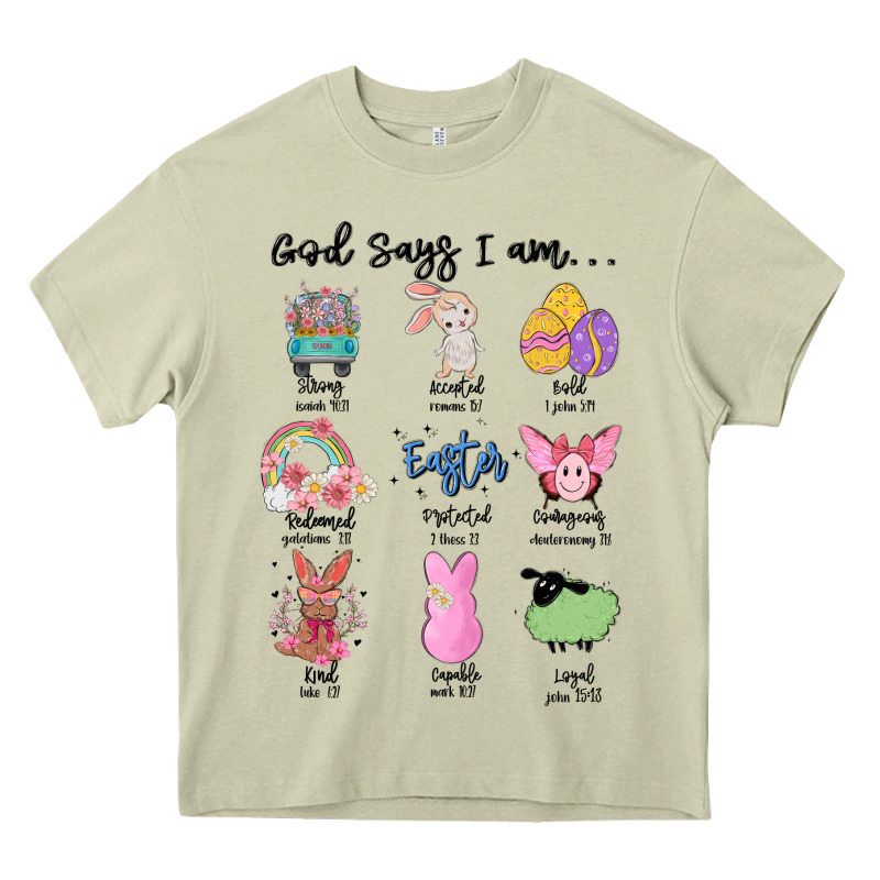 Gos Says ı Am Easter Heavy Core Tee by MaliasSmallBusiness | Teevron
