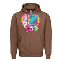Chestnut pride lgbtq unicorn Zipper Hoodie - OliviaCreatesArt