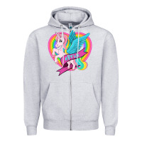 Heather Grey pride lgbtq unicorn Zipper Hoodie - OliviaCreatesArt