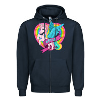 Navy pride lgbtq unicorn Zipper Hoodie - OliviaCreatesArt