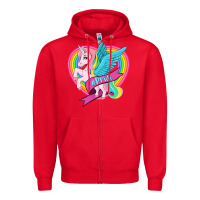 Red pride lgbtq unicorn Zipper Hoodie - OliviaCreatesArt