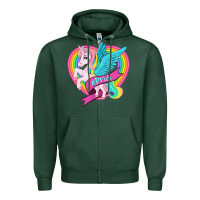 Sports Green pride lgbtq unicorn Zipper Hoodie - OliviaCreatesArt