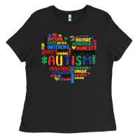 Black autism heart Ladies Tee - MaliasSmallBusiness