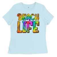 Baby Blue beach life Ladies Tee - Jasminsmagicworld