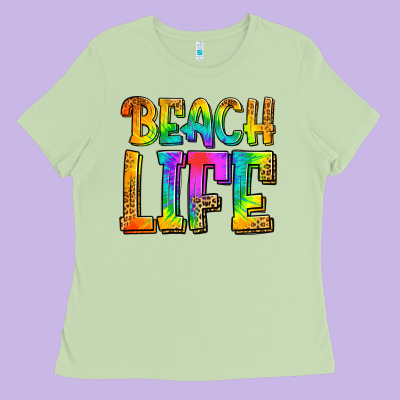 Beach Life Ladies Tee Designed By Jasminsmagicworld