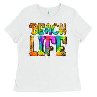 White beach life Ladies Tee - Jasminsmagicworld