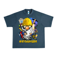 Midnight Navy Architect life gnome Urban Heavy Tee - BarkalooDesign