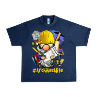 Navy Architect life gnome Urban Heavy Tee - BarkalooDesign