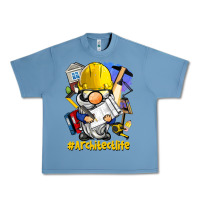 Pebble Blue Architect life gnome Urban Heavy Tee - BarkalooDesign