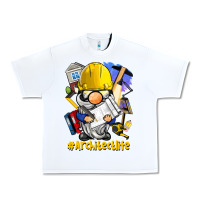 White Architect life gnome Urban Heavy Tee - BarkalooDesign