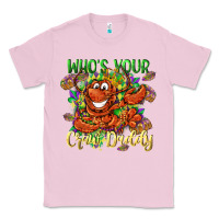 Bubblegum Pink Who's your craw daddy Mardi Gras Classic Tee - LillyAllenDesigns