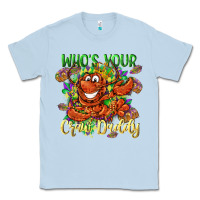 Dusty Blue Who's your craw daddy Mardi Gras Classic Tee - LillyAllenDesigns