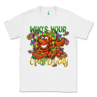 White Who's your craw daddy Mardi Gras Classic Tee - LillyAllenDesigns