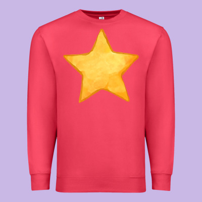 Yellow Star Premium Sweatshirt Designed By Fadigitalartstudio