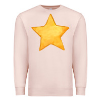 Pale Pink yellow star Premium Sweatshirt - FaDigitalArtStudio
