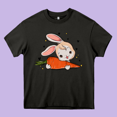 So Hoppin Boujee Easter Bunny Stanley Heavy Core Tee Designed By Maliassmallbusiness