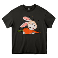 Asphalt so hoppin boujee easter bunny stanley Heavy Core Tee - MaliasSmallBusiness