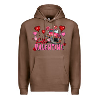 Chestnut Hello Valentine Valentine's Day truck Premium Hoodie - FaDigitalArtStudio