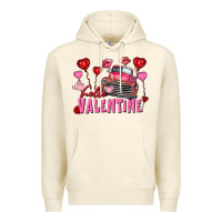 Sandshell Hello Valentine Valentine's Day truck Premium Hoodie - FaDigitalArtStudio