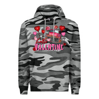 Slate Camo Hello Valentine Valentine's Day truck Premium Hoodie - FaDigitalArtStudio