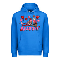 True Royal Hello Valentine Valentine's Day truck Premium Hoodie - FaDigitalArtStudio