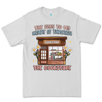 Dove Grey the way to my heart is through the bookstore Premium Tee - MaliasSmallBusiness