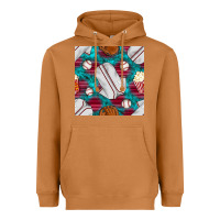 Meerkat baseball  uniform with turquoise gemstone seamless pattern Heavyweight Hoodie - BundleAndBundleShop