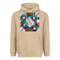 Mushroom baseball  uniform with turquoise gemstone seamless pattern Heavyweight Hoodie - BundleAndBundleShop