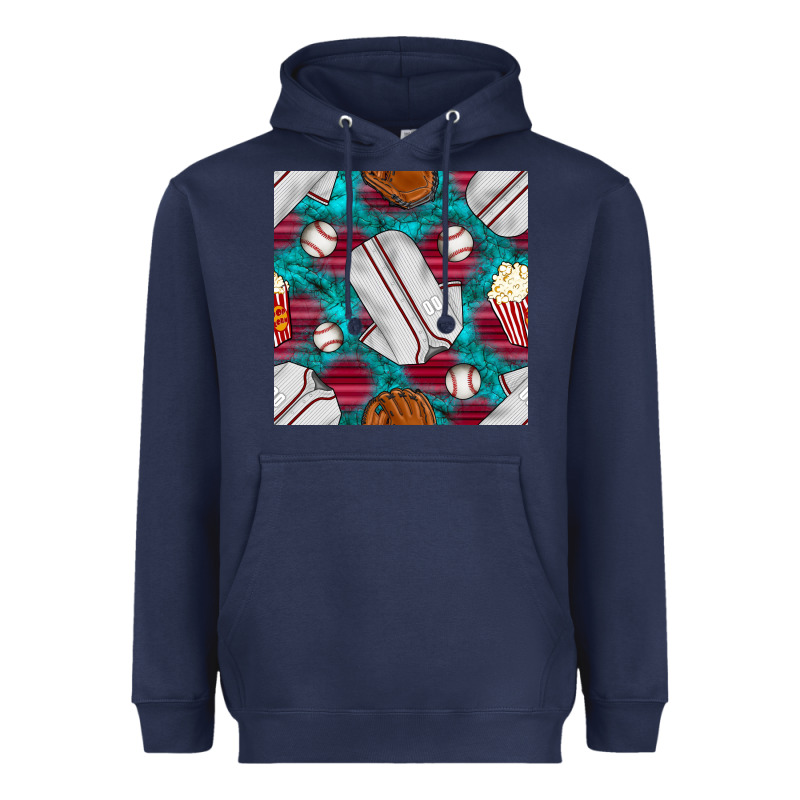 Baseball  Uniform With Turquoise Gemstone Seamless Pattern Heavyweight Hoodie by BundleAndBundleShop | Teevron