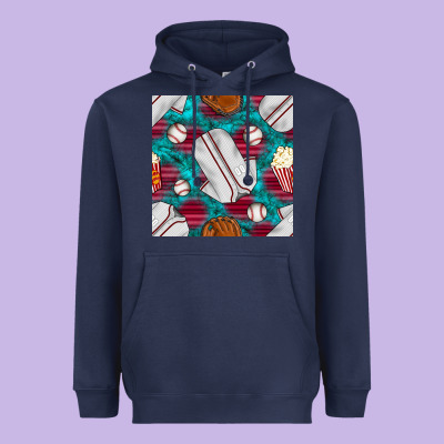 Baseball  Uniform With Turquoise Gemstone Seamless Pattern Heavyweight Hoodie Designed By Bundleandbundleshop