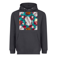 Smoke baseball  uniform with turquoise gemstone seamless pattern Heavyweight Hoodie - BundleAndBundleShop
