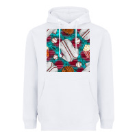 White baseball  uniform with turquoise gemstone seamless pattern Heavyweight Hoodie - BundleAndBundleShop