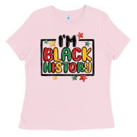 Bubblegum Pink i'm black history Ladies Tee - MaliasSmallBusiness
