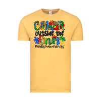 Vintage Mustard color outside the lines Vintage Tee - Artiststas
