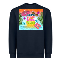 Navy here comes the sun Heavyweight Sweatshirt - TumblerDesignByShophia