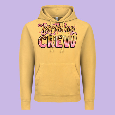 Birthday Crew Vintage Hoodie Designed By Artiststas