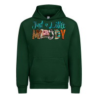 Forest Green Western Just A Little Moody Cow Urban Hoodie - LillyAllenDesigns